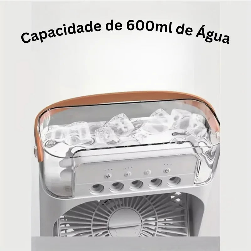 Mini Umidificador de Ar com Ventilador - Tire Aquele Ar Seco Insuportável